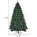 Goplus Pre-Lit PVC Artificial Christmas Tree Auto-Spread/Close up Premium Spruce Hinged w/LED Lights & Metal Stand, Green (7.5 FT)