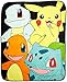 BIOWORLD Pokémon Multi Character Kanto Starters Fleece Throw Blanket, 48