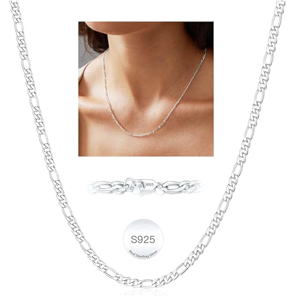 Aka Gioielli Italian 925 Sterling Silver Cuban Chain - 3.5mm Curb Link Necklace Made In Italy