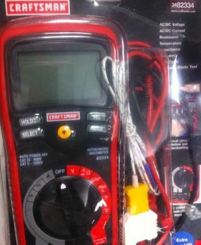 Craftsman Digital Multimeter with Auto Ranging, 11-function, 34-82334