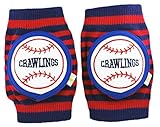 Crawlings Boy's Baseball Knee Pads One Size Red Navy Stripes
