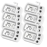 8 Pack Digital Refrigerator Freezer Thermometer,Max/Min Record Function with Large LCD Display