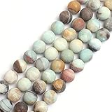 14mm Round Gemstone Frost Mixed Amazonite Beads Strand 15 Inch Jewelry Making Beads