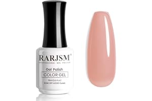 RARJSM Gel Nail Polish Jelly Pink Translucent Sheer Nude Colors Neutral Skin Tone Gel Polish Milky Clear Ice Pink 15ml Single Bottle Soak off UV LED Cured at Home Salon DIY French Manicure Nails Art