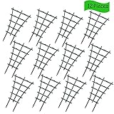 SANXIA DIY Garden Plant Climbing Trellis, Plastic Mini Superimposed Potted Plant Support Garden Trellises for Potted Climbing Plant Vines Vegetables Vining Patio Climbing Trellises (12 Pcs)