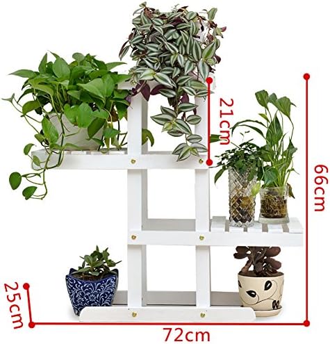 Solid wood flower stand/showy/flower pot/green rose multi-layer floor shelf/bonsai wooden flower racks/balcony living room indoor flower-F