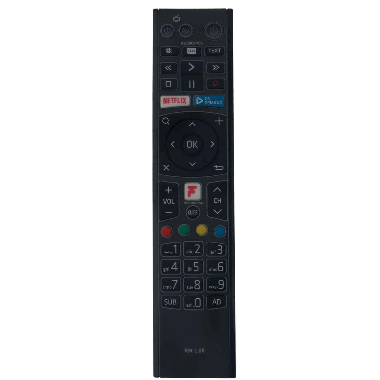 VINABTY RM-L08 Replacement Remote Compatible with Humax TV Recorder FVP-4000T FVP-5000T FVP-5000 FVP4000T FVP5000T FVP5000
