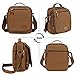 Ibagbar Men's Vintage Canvas Shoulder Everyday Bag Brown
