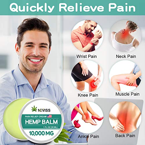 Organic Hemp Balm for Pain Relief 20000 MG (2 Pack), Natural Hemp Pain