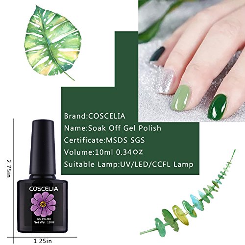 Coscelia 6 Colors Gel Nail Polish Starter Kit 36W Pink LED Nail Dryer lamp Base Top Coat Manicure Tools Nail Art Designs