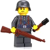 Battle Brick 1.6 Inches Tall German Kar98 WW2 Soldier Custom Minifigure | Printed in the USA | Genuine Military Minifig | Great Gift for Ages 8+ to Adult AFOL