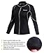 Junlan Neoprene Sanua Hot Body Shapers Sweat T-Shirts Fitness Suit Workout Gym Yoga Sports Slimming Corset Long Sleeve for Women (Black Sauna Suit, XL)