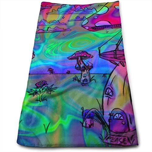 ERCGY Psychedelic Trippy Wallpaper Towels Multi-Purpose Microfiber Soft Fast Drying Travel Gym Home Hotel Office Washcloths
