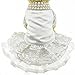 Luxury Lace Pearl Dog Dress for Cat Pet Dog Skirt Embroidery Dog Wedding Dress Apparel Summer Dog Shirt Clothes (S(Back 11.0