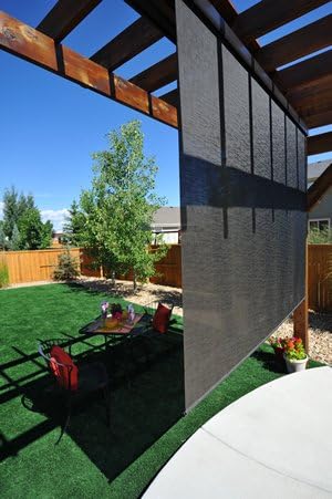 Exterior Roll Up Solar Shades Stock Size 72" x 96" Kona Color