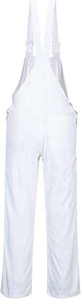Portwest S810 Men’s Painters Overalls Cotton Dungarees White L view 2