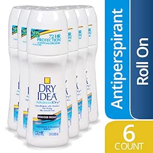 Amazon.com : Dry Idea Antiperspirant Deodorant Roll On, Powder Fresh, 3