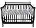 Trend Lab Cotton CribWrap Rail Cover for Long Rail, Black & White Zebra, Wide for Crib Rails Measuring up to 18