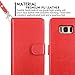 Galaxy S8 Plus Cases,Magnetic Detachable Lanyard Wallet Case with [8 Card Slots+1 Photo Window][Kickstand] for Galaxy S8 Plus-6.2 inch, CASEOWL 2 in 1 Premium Leather Removable TPU Case(Red)