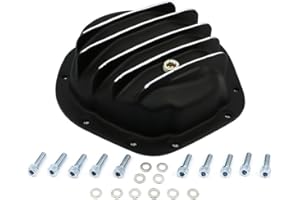 Assault Racing Products A5072PBK for Dana 44 Polished Fins Black Aluminum Rear Differential Cover