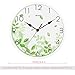 HENSE Fashion Concise Design Bedroom/living Room Round 10-inch Ultra Mute Quartz Movement Plastic Frame Wall Clock HW40 (White # Plastic Frame)
