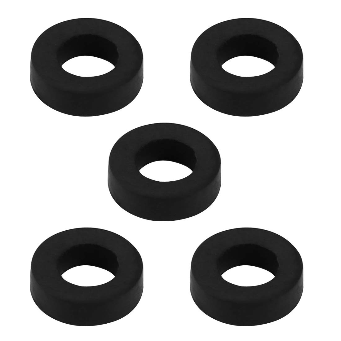 sourcingmap Nitrile Rubber Flat Washers 11mm OD 6mm ID 3mm Thickness for Faucet Pipe Water Hose, Pack of 5
