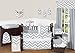 Sweet Jojo Designs Gray and White Chevron Collection Zig Zag Window Valance
