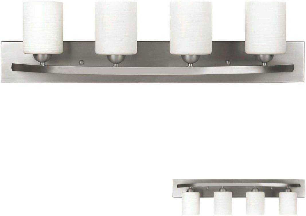 Bennington Lakeland 3-Bulb Bath Vanity Light Fixture Bar, Brushed Nickel - - 