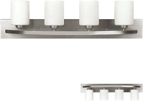 Amazon Com Bennington Lakeland 4 Bulb Bath Vanity Light Fixture Bar Brushed Nickel Home Improvement