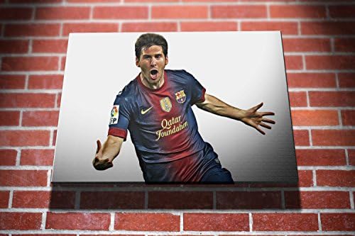 Lionel Messi FC Barcelona Football Gallery Framed Canvas Art Picture Print