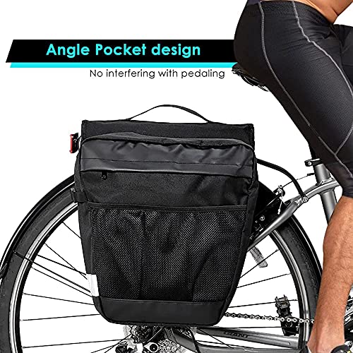 WOTOW Bike Panniers Rear Rack Bag, 28L Large Capacity Water Resistant