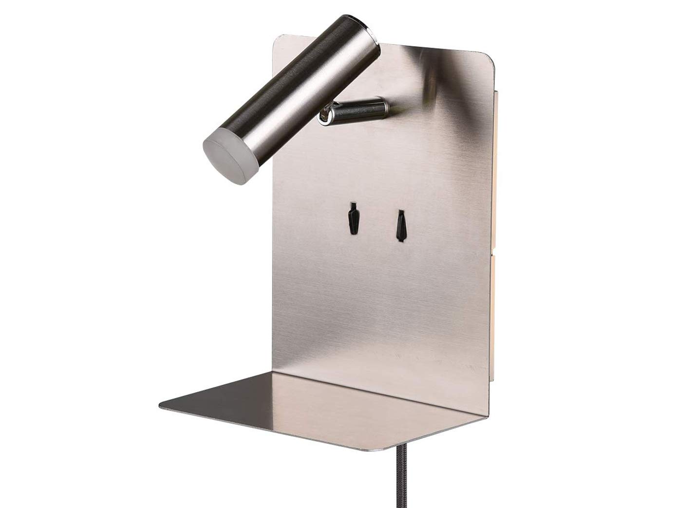 Trio Leuchten Element 222570207 LED Wall Light Metal Matt Nickel 1 x 3 Watt LED USB Charging Socket