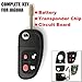 KATUR 1Pcs 4 Buttons 433Mhz Remote Control Car Key Shell Flip Folding Uncut Blade Auto Key Case Cover Replacement with 4D60 Chip for Jaguar
