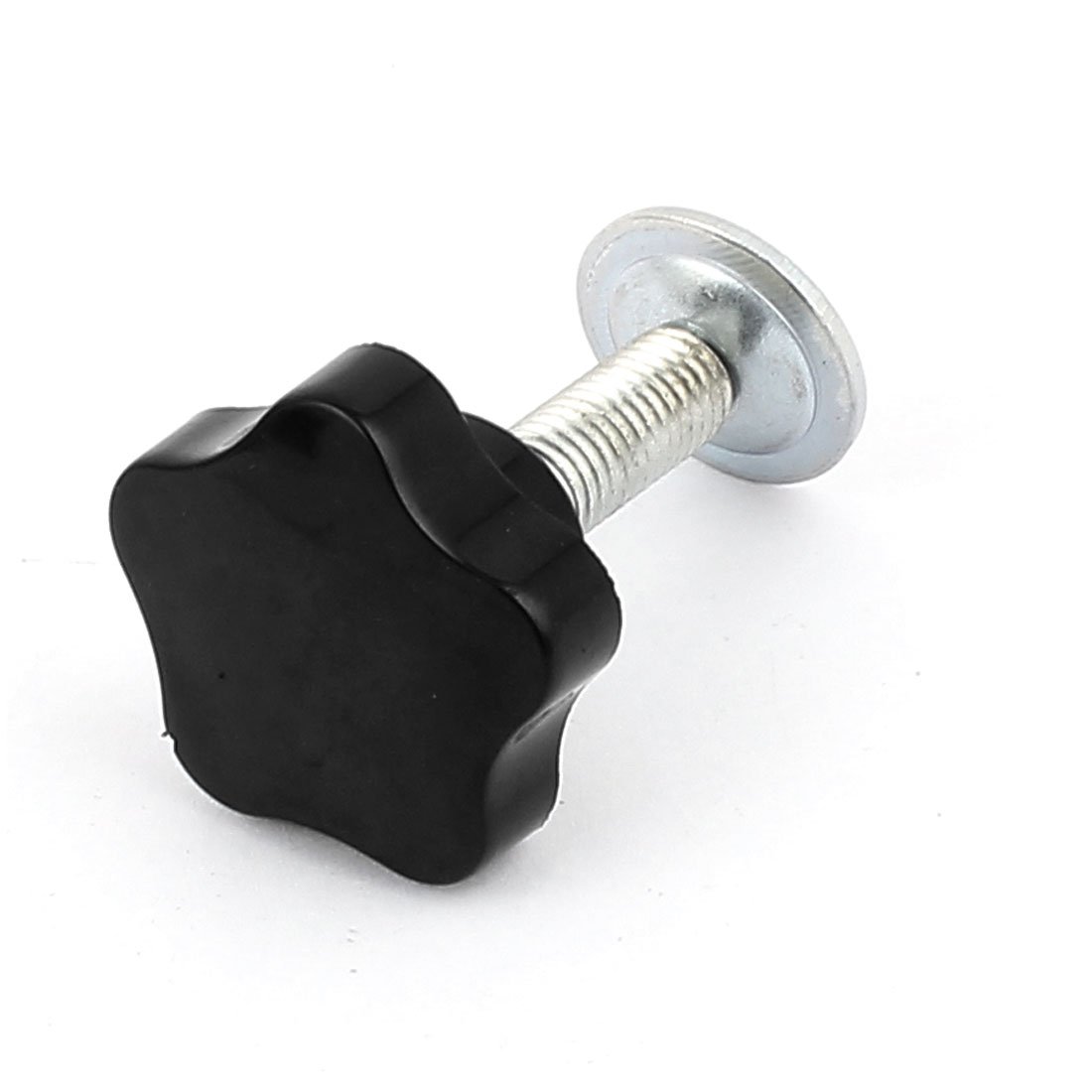 Sourcingmap Star Shaped Head Screw Clamping Knob Grip Handle M10 Male Thread Black