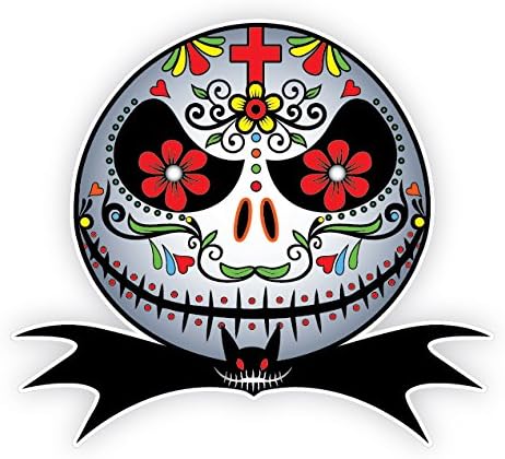 Mexican Sugar Skull Sticker Version 111 Jack Skellington Day of the Dead Calavera Candy Skull Nightmare Sticker Decal