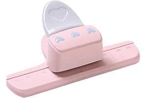 Paper Circles Punches Hole Maker for Notebook Scrapbook, 5 Sheets Capacity 3 Punches Handheld Loose Papers Puncher Heart Punc