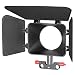 Neewer Plastic 15 mm Rail Rods Matte Box for Canon Nikon Sony Fujifilm Olympus Panasonic DSLR Camera,Camcorder Video Movie Film Making System(Red)