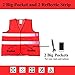 Lavori-AK Orange Safety Vests 10 Pack,Reflective High Visibility Construction Working Vest for Men,Woman,Pockets,Hi Vis Mesh and Neon Silver Strip