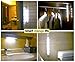 ECHENG Motion Sensor Night Light, Battery Powered Wireless LED Motion sensor Light Bar With Magnetic Strip 5 LED DIY Stick On Anywhere Indoors, Safe for Kids, Auto On/Off for Closet, Bathroom (White)