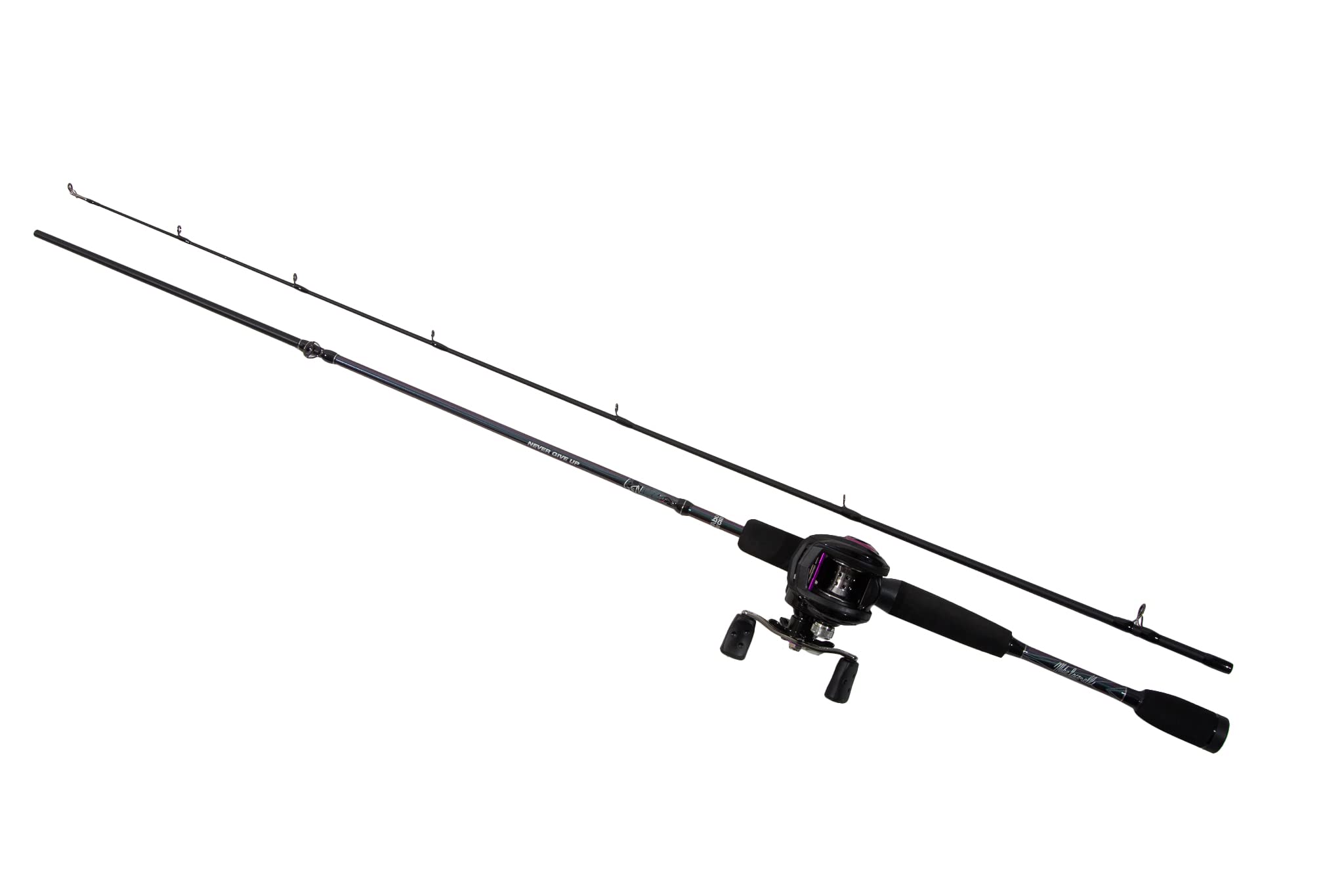 Abu Garcia Gen Ike Low Profile Combo; 1.98 m Baitcast Rod and Reel Set for Predator Fishing, Ideal for Pike, Perch and Zander, Unisex, Purple/Black, 10-30g