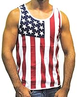 Patriotic American Flag Stars All Over Tank Top Shirt