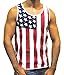Licensed Mart Men's American Flag Stripes Stars Tank Top Shirt
