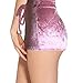 Boomerre Womens Velvet Soft Stretchy Shorts Clubwear High Waist Drawstring Hot Pants Pajamas Shorts