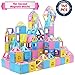 HOMOFY 145 PCS Castle Magnetic Blocks 3D Learning & Development Magnetics Tiles Building Blocks Kids Toys for 3 4 5 6 Years Old Boys Girls Gifts