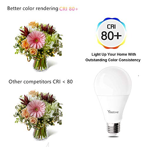 Youtime Led Light Bulb 150 Watt Equivalent, Standard 20W A21 2200Lumens