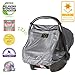 Universal Baby Car Seat Sun & Sleep Cover | Deluxe Unisex Air-Permeable Mesh Baby Car Seat Canopy | Blocks 97.5% of UV | Don't Touch Baby Sign Included