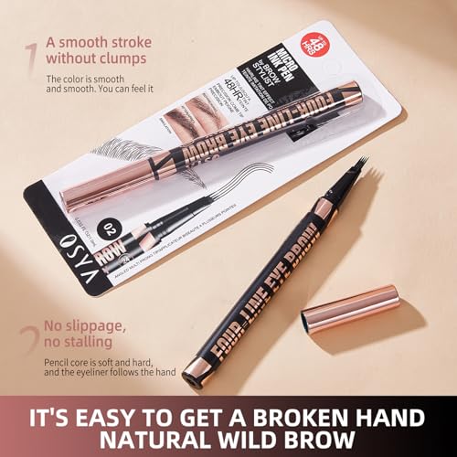 Microblading Waterproof Eyebrow Pencil, 4 Point Tip, Eyebrow Pencil, Natural Long Lasting, Natural Eyebrow Makeup, Stain Resistant, Last All Day-01