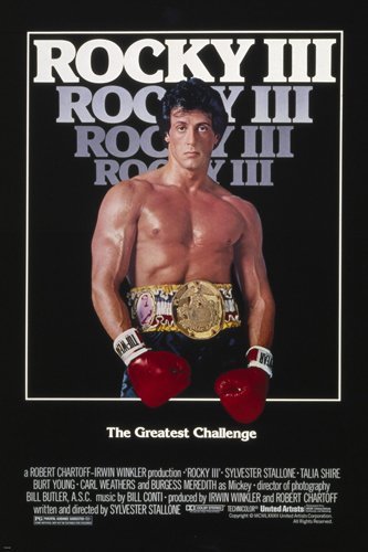 ROCKY III MOVIE POSTER sylvester stallone MUSCLES prize fight BOXING 24X36 (reproduction, not an original) by HSE
