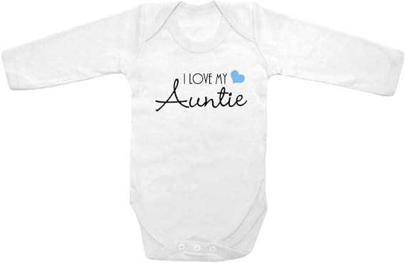 Amazon Co Jp 長袖ベビーtシャツtime Boys I Love My Auntie One Piece カラー ホワイト 服 ファッション小物