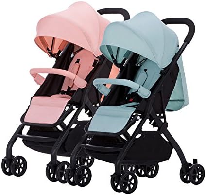 WUZHI Twin Stroller Detachable Reversing Lightweight Folding Second Child Baby Car Twin Split/dual-use/portable And Flexible,K